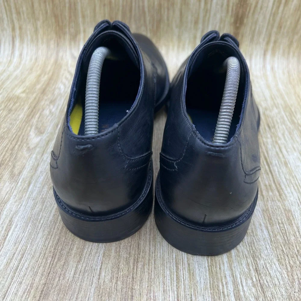 Cole Haan Hawthorne Men's Size 9.5 M Black Leather Plain Toe Dress Shoes C32351